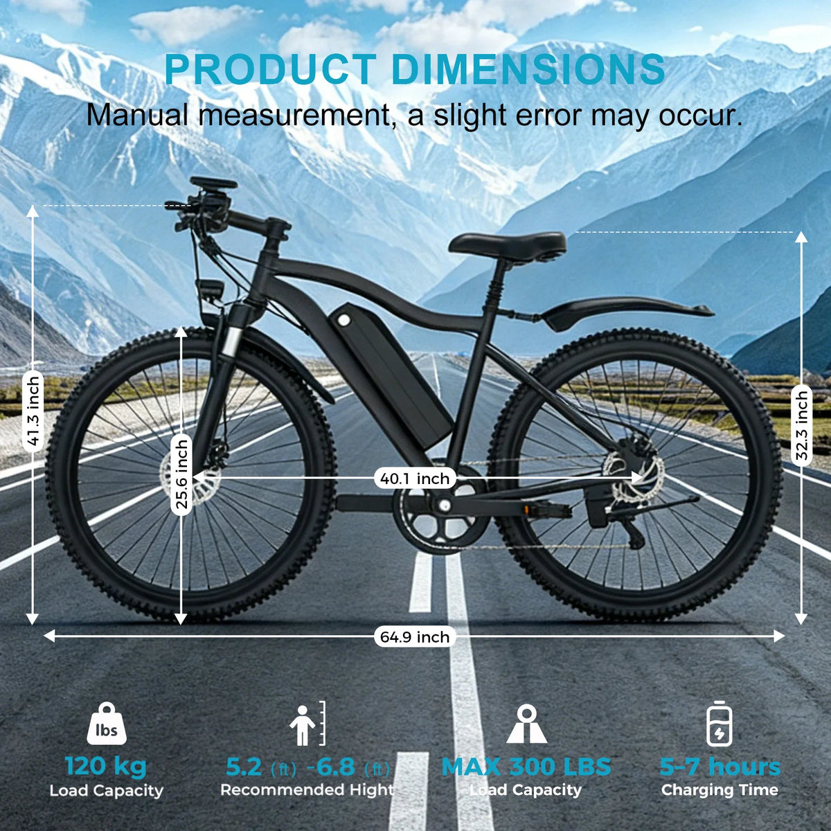 Toofly Electric Mountain Bicycle 48V 13Ah Battery 500W Motor