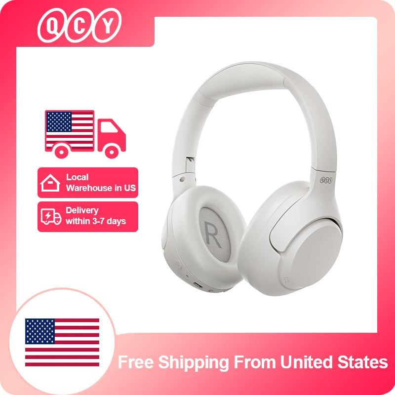QCY H3 ANC Wireless Headphones with 60 Hour Battery Life