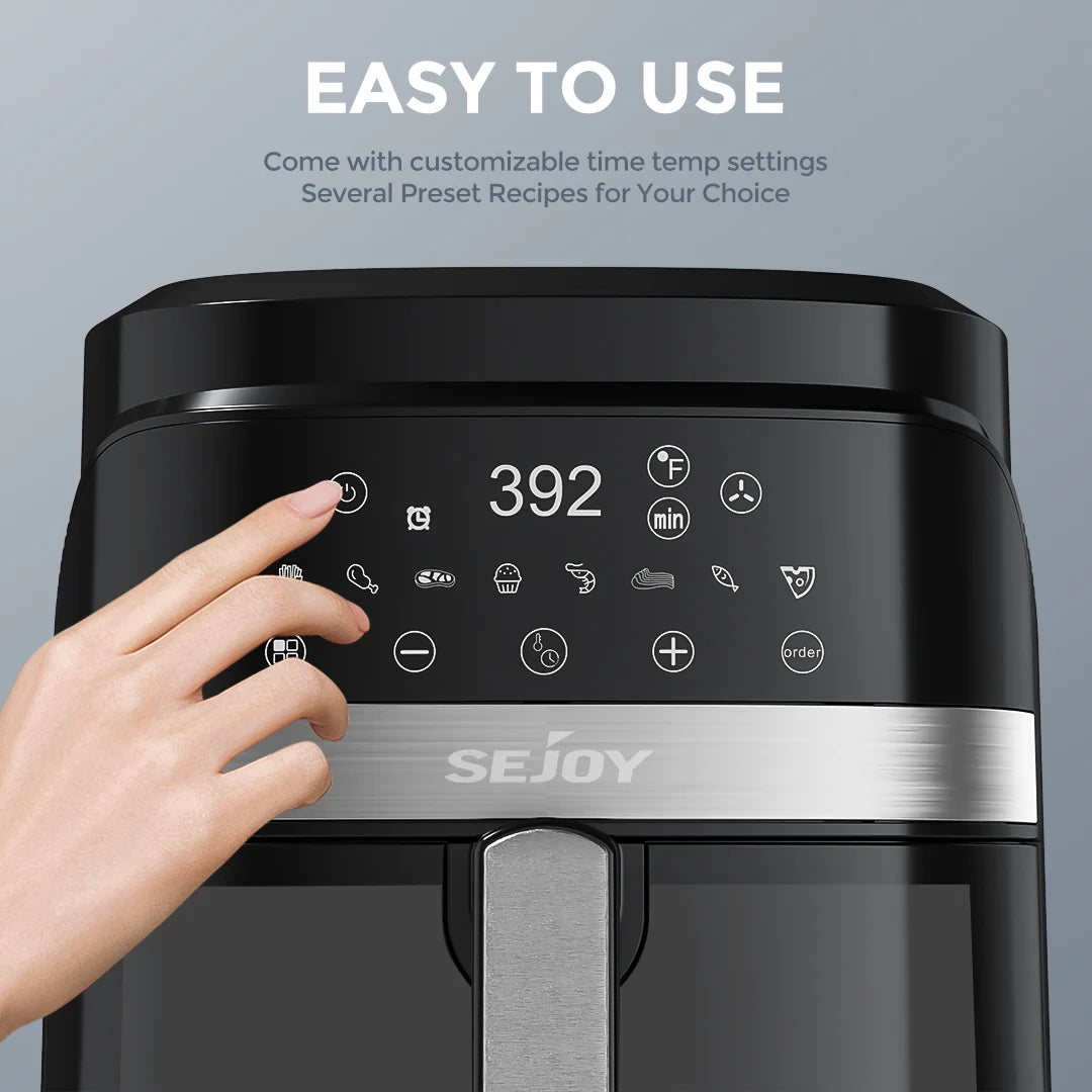 SEJOY 8-In-1 Air Fryer Oven 6L Multifunction Countertop Cooker