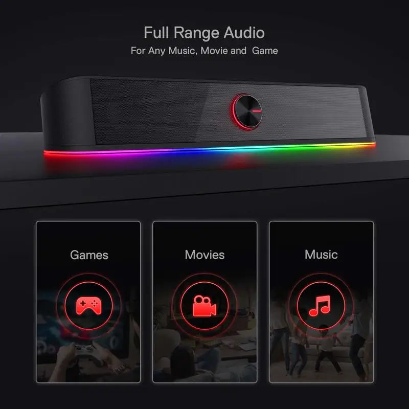 Redragon GS560 Adiemus RGB USB Desktop Soundbar 2.0 Channel