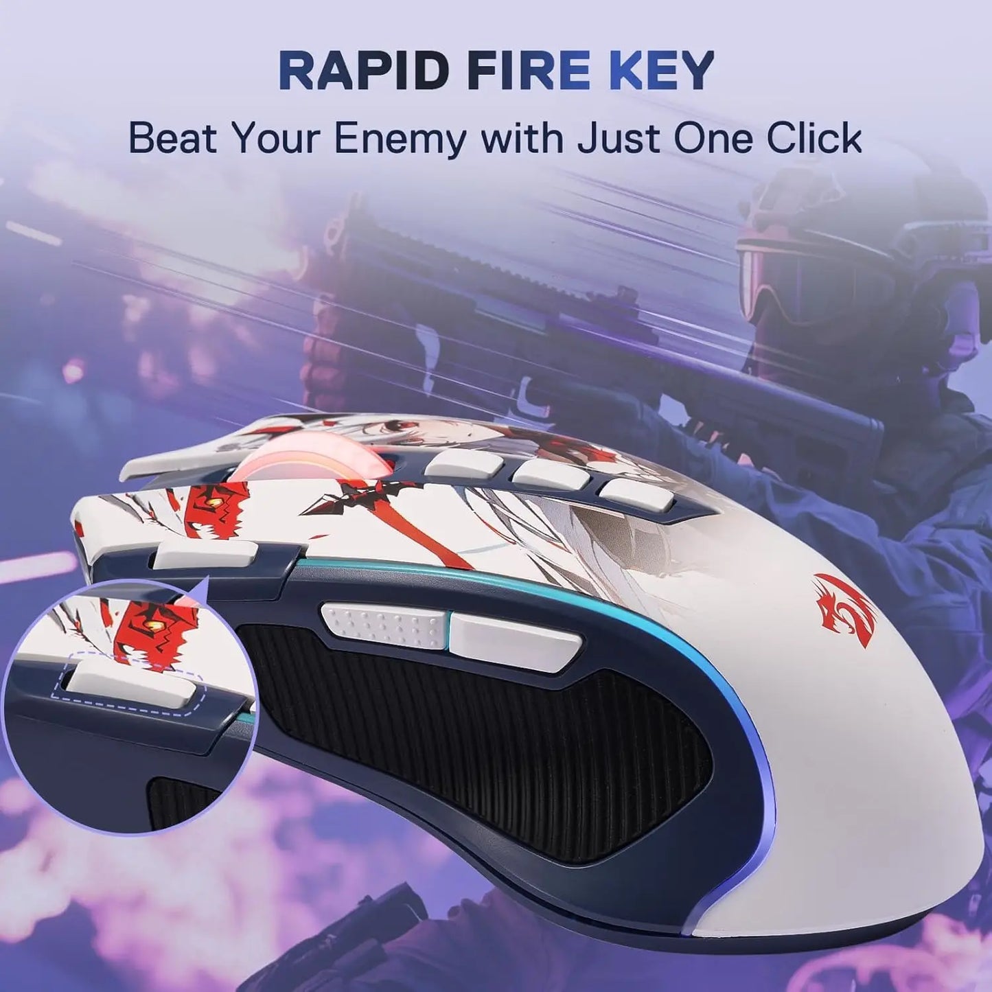 Redragon M612AK Pro RGB Gaming Mouse 8000 DPI Wired