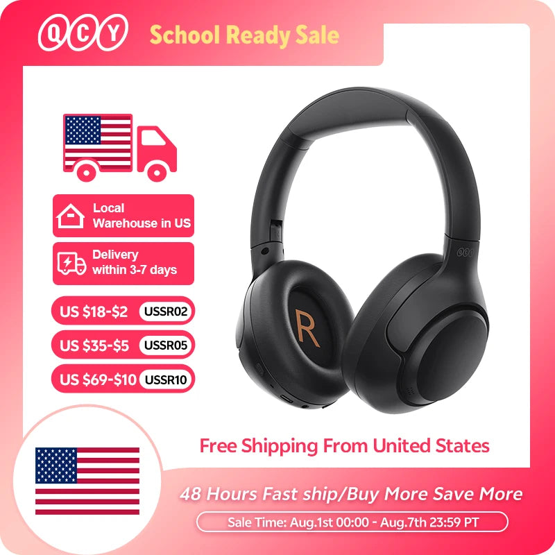 QC H3 ANC Wireless Headphones Over Ear Bluetooth 5.4 HiRes Audio