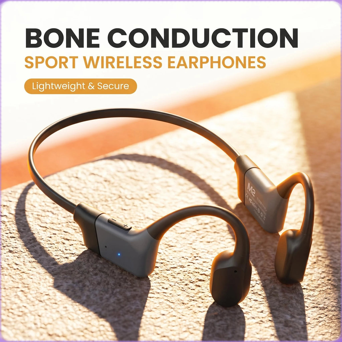 Open Ear Bone Conduction Bluetooth Earphones With 20 Hour Battery