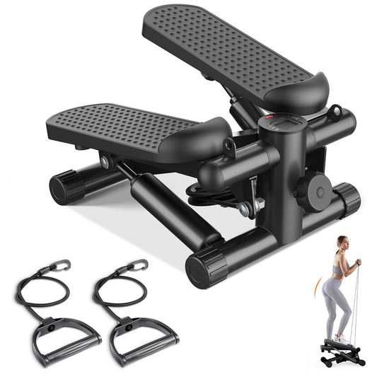Compact Mini Stepper With Resistance Bands 300 Lbs Capacity