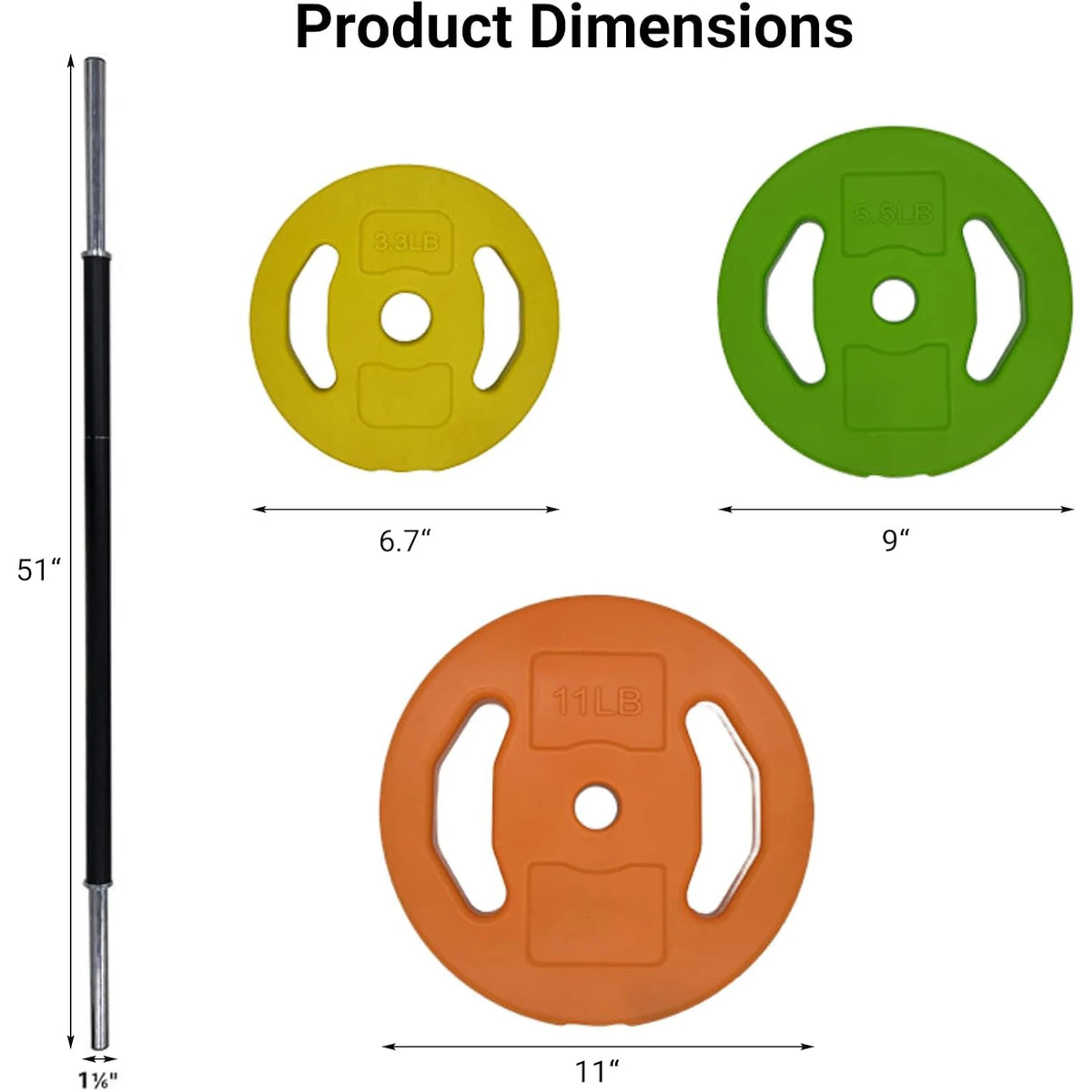 HiMISS Adjustable Barbell Weight Set For Home Gym Training