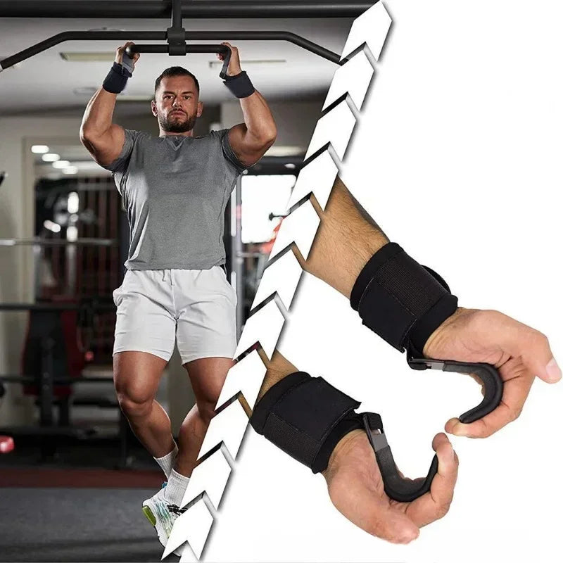 MIHJUSFDH Non-Slip Weight Lifting Hooks, Pair Of Straps For Deadlift
